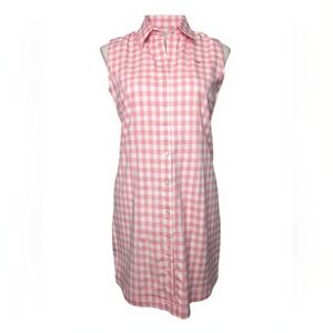 Vineyard Vines Pink Gingham Sleeveless Dress Size 6